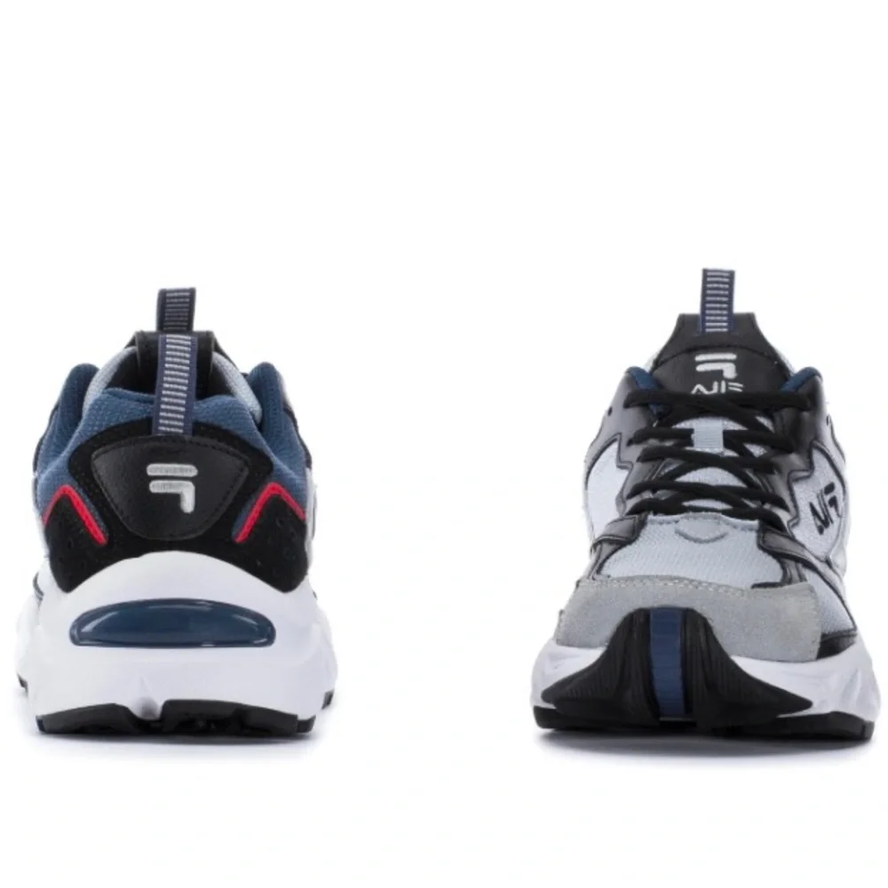 Fila Athletic Shoes Recollector Grey Black Blue # 1421777 Mens Size 9